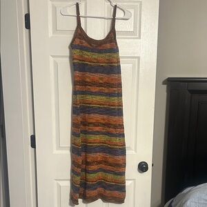 Multicolor Striped Maxi Dress cute boutique sweater dress